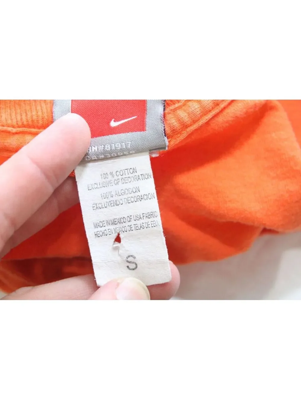 Nike Auburn Tigers #1 Jersey Tee - Orange - Crew Neck T Shirt - Size Youth Small